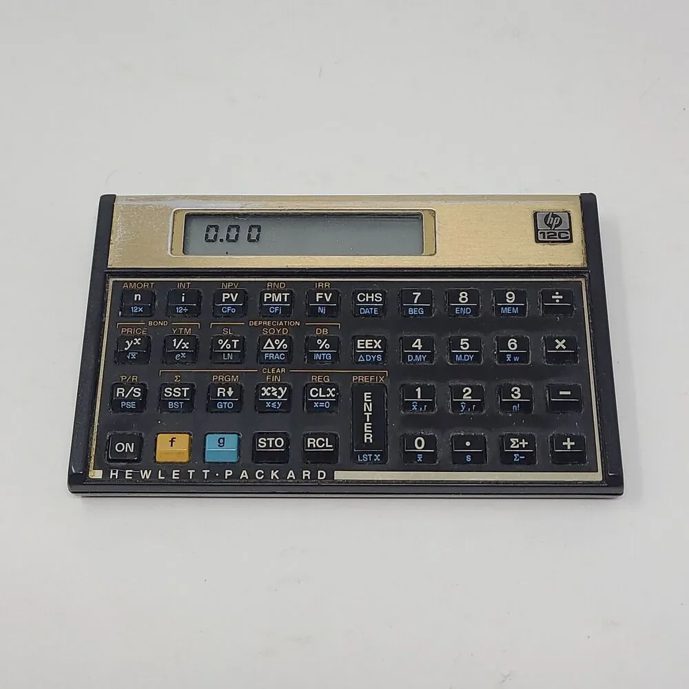 Hewlett-Packard HP 12c Financial Calculator with Cover - New Battery - USA MADE